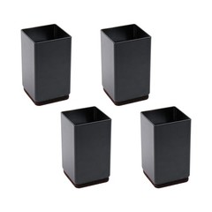 1 1/2 Inch Black Bed Risers Carbon Steel Metal Sofa Square Risers 4 Pack