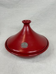 Emile Henry Flame Red Large Tagine 12.5″ Wide France Moroccan