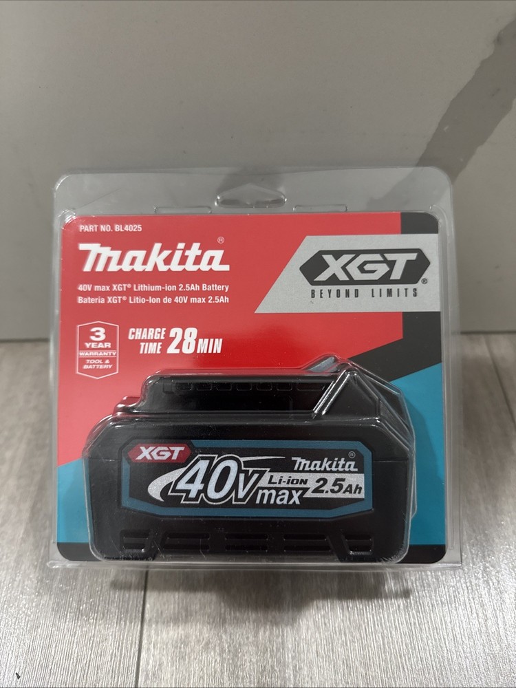 Makita XGT BL4025 40V Lithium-Ion Battery 2.5Ah Black BL4025 MPN 40V Li-Ion
