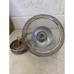 Hanging Cage Chandelier Ceiling Light Hollow Wrought Iron, Silver 6.5″ W x 10″ D