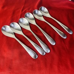 Pfaltzgraff Stainless 18/8 SONYA Oval Tea Spoons Glossy Flatware 6.75in