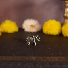 Handcrafted Brass Elephant Décor Showpiece Standard Antique Finish Home 4.57 Cm