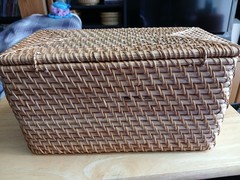 RATTAN 10″ LONG X 5.5″ DEEP X 5.5″ TALL RECTANGULAR STORAGE CONTAINER