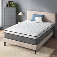 Zinus Pressure Relief Extra Firm Hybrid Mattress Comfort Foam and Pocket Spring