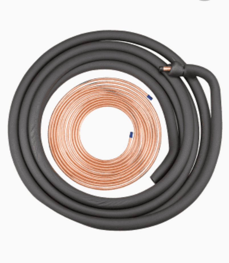 Central Air AC Insulated Copper Coil Refrigeration Line Set Customized Size