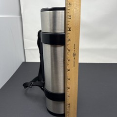 NISSAN Stainless Steel 1 Liter Vacuum Beverage Container NCB-10 W/ Nylon Strap