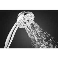Lavmere 7-Spray 4.2 In. Single Wall Mount Handheld Adjustable Shower Head 1.8 GP