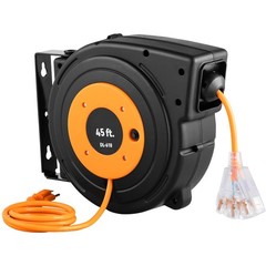 45ft 12AW 15-1875W Cord Reel 180° Swivel