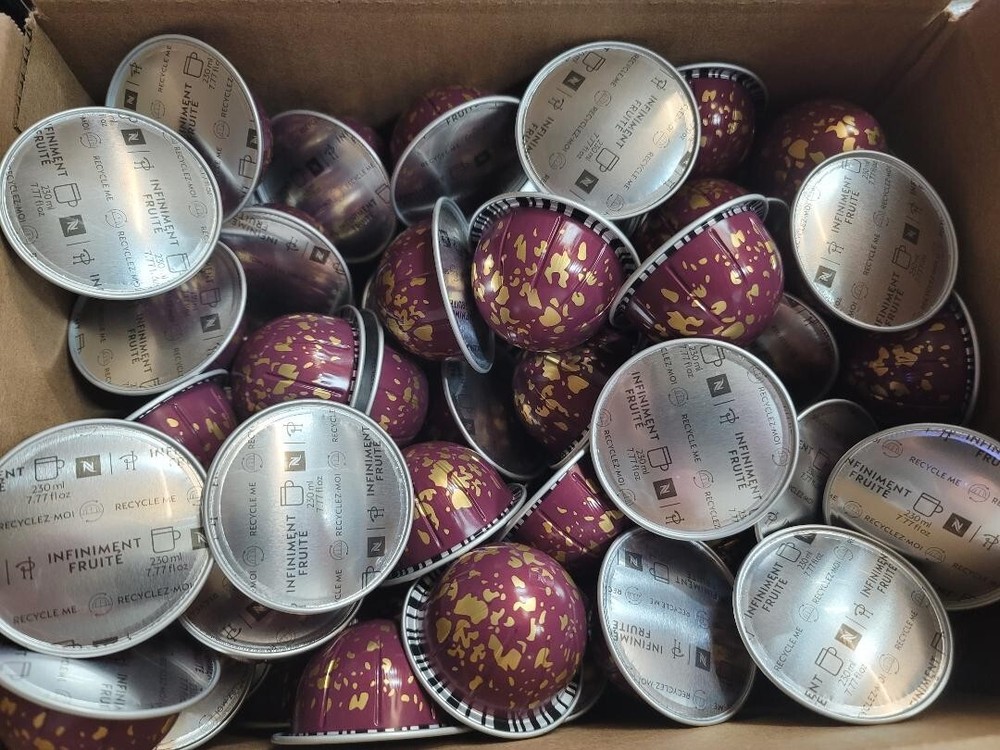 Nespresso Vertuo Infiniment Fruite Raspberry Fruity 100 PODS 7.77 OZ BULK/LOOSE