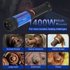 VEVOR 1400w Magnetic Induction Heater Kit Handheld Nut Buster Tool Rusty Screw