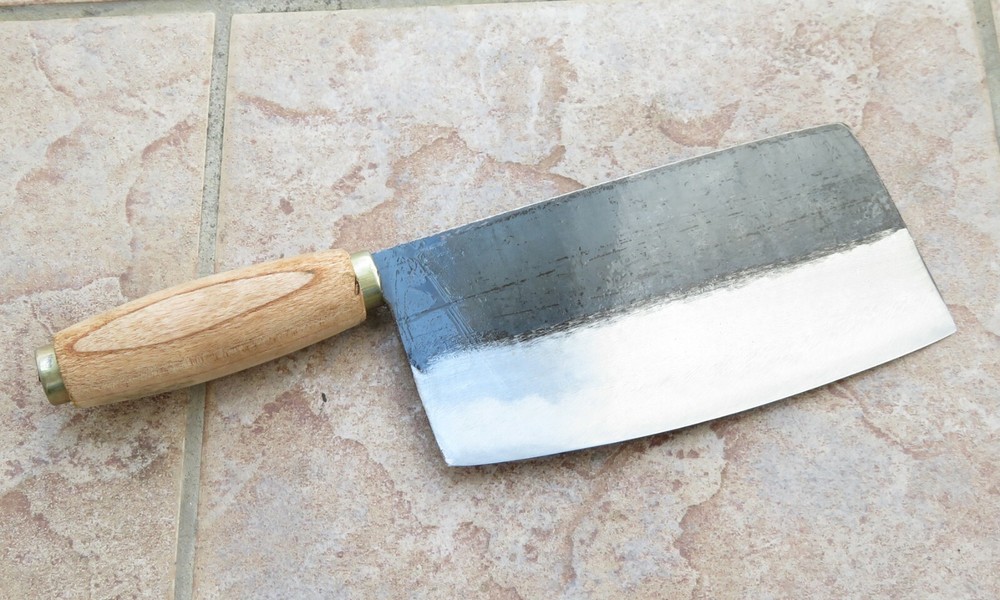 Crude – Chinese Vegetable Cleaver Knife, 7 inch,Carbon Steel, Super Thin & Light