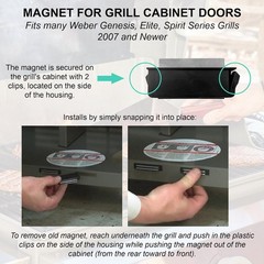Replacement Magnet fits Weber & Napoleon Grill Cabinet Doors, Compatible with Ma