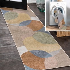 Jonathan Y Machine Washable Multi Runner Rug 2X8 Ft Pebble Geometric