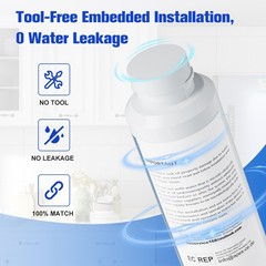 6Pcs Water Filter for Samsung DA97-17376B/HAF-QINS/EXP Fits SRF7500BB SRF7500SB