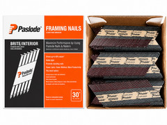 Paslode 650836 Framing Nail, 3” L, 11 ga Gauge, Steel Full-Round Head 2500 Nails