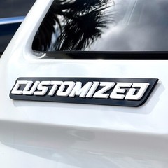 Custom Car Emblem Badge MULTI COLOR Customized Text Names