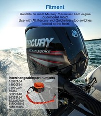 8M0092850 Boat Kill Switch Lanyard for Mercury Mercruiser Outboard Motor 15920T5