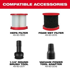 Milwaukee 0880-20 M18 18V Wet/Dry Vacuum w/ Crevice Tool – Bare Tool