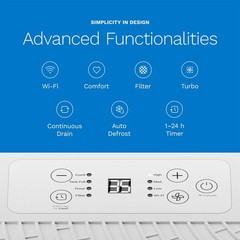 hOmelabs 25 Pint Wi-Fi Dehumidifier for up to 3,500 Sq Ft Rooms (MAX 64 Pint)