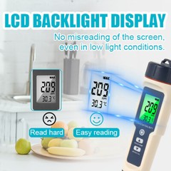 Professional 5-in-1 Water Tester Tool PH/TDS/EC/Salinity/Temperature for Pool