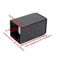 1 1/2 Inch Black Bed Risers Carbon Steel Metal Sofa Square Risers 4 Pack
