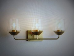 Progress Lighting Avec 24.25 in. 3-Light Brushed Gold Contemporary Vanity Light