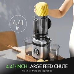 Cold Press Masticating Juicer Machine 350W Whole Fruit Slow Juicer Extractor