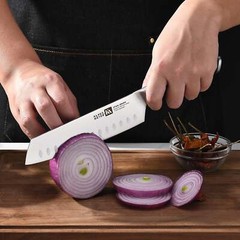 Klaus Meyer Stahl High Carbon Steel 7 inch Santoku Kitchen Chef Knife