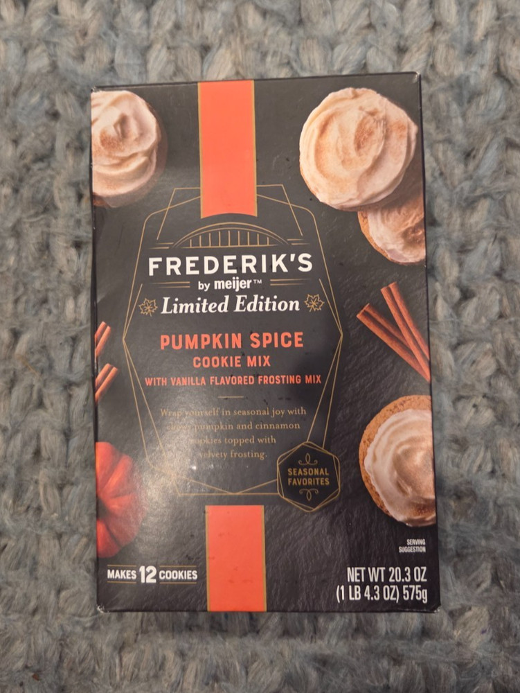 Frederik’s by Meijer pumpkin spice cookie mix & frosting bb 12-6-26