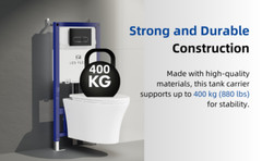 Los Flexi In-Wall Toilet Tank Carrier, 0.8/1.6GPF Dual Flush with Flush Plate