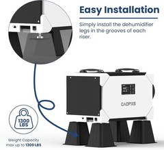 CADPXS Crawl Space Dehumidifier 80 Pint+Dehumidifier Riser Kit, Noise Reduction