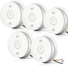 SITERWELL Hardwired 2 in 1 Smoke Carbon Monoxide Detector with Batteries Back Up