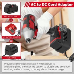 500W AC to DC Converter for Milwaukee 18V Tools 110V to 18V Adapter Power