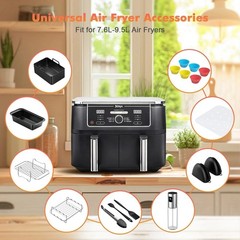 18 Piece Air Fryer Accessories Set Nonstick Dishwasher Safe & Durable Party New