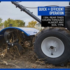Powerhorse 20in. Rear Tine Tiller Cultivator, 6.5in. Tilling Depth,