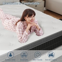 10/12/14 Inch Gel Memory Foam Hybrid Spring Mattress Twin Full Queen King In Box