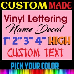 1″ 2″ 3″ 4″ HIGH CUSTOM TEXT NAME Personalized Vinyl Lettering, Car, Door, Windo