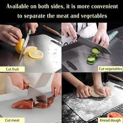 Titanium Cutting Board 100% Pure Non-Stick Double-Sided 11×15.5″ in for Kitchen