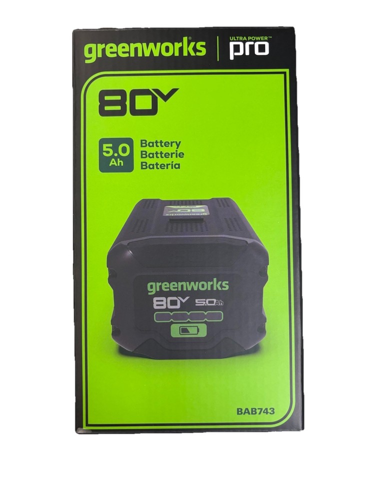 GREENWORKS [BAB743] GENUINE 80V MAX 5.0AH LITHIUM-ION BATTERY