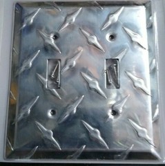 Polished Chrome Garage Diamond SwitchPlate Wall Plate Cover Outlet Toggle Rocker