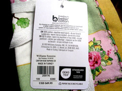 WILLIAMS SONOMA CANTON ROSE NAPKINS SET OF FOUR COTTON TWILL 20″ SQ NEW WITH TAG