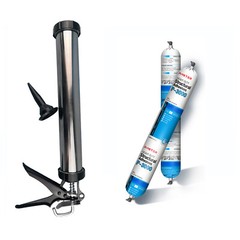 Green Manual Sausage Caulking Gun, 20 oz, 18:1 Thrust US Stock