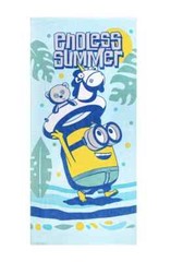NEW Minions Endless Summer Beach Towel 28 in W X 58 in L 100% Cotton