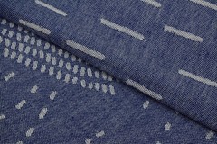 Blue Turkish Towel Organic Cotton Beach Towel Handwoven Peshtemal Throw Blanket