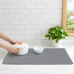 Stove Top Cover, 30*21*0.13 in Silicone Stove Mat for Glass Top, Grey