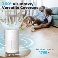 Air Purifiers For Home Room True HEPA Washable Filter Allergies Smoke Pets