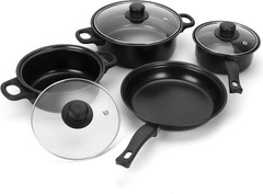 13PCS Kitchen Pots & Pans Set Nonstick Induction Cookware Utensils Pot with Lid