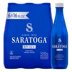 Saratoga Spring Water Still 16 fl oz Bottles 6 Pack Natural Mineral Water