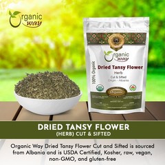 Organic Way Dried Tansy Flower Herb Tea | Origin – Albania (2 Oz)
