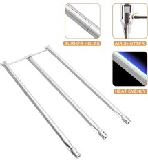 7506 Stainless Steel Burner Tube Set for Weber Genesis 1000 to 5500, Genesis Gol